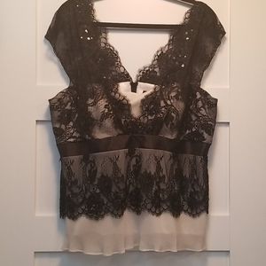 Cartise sz 16 black lace top
